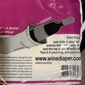 Wine 🍷 Diaper PAMPER YOUR WINE/ Wine 🍷 Travel Bag (3) for $12